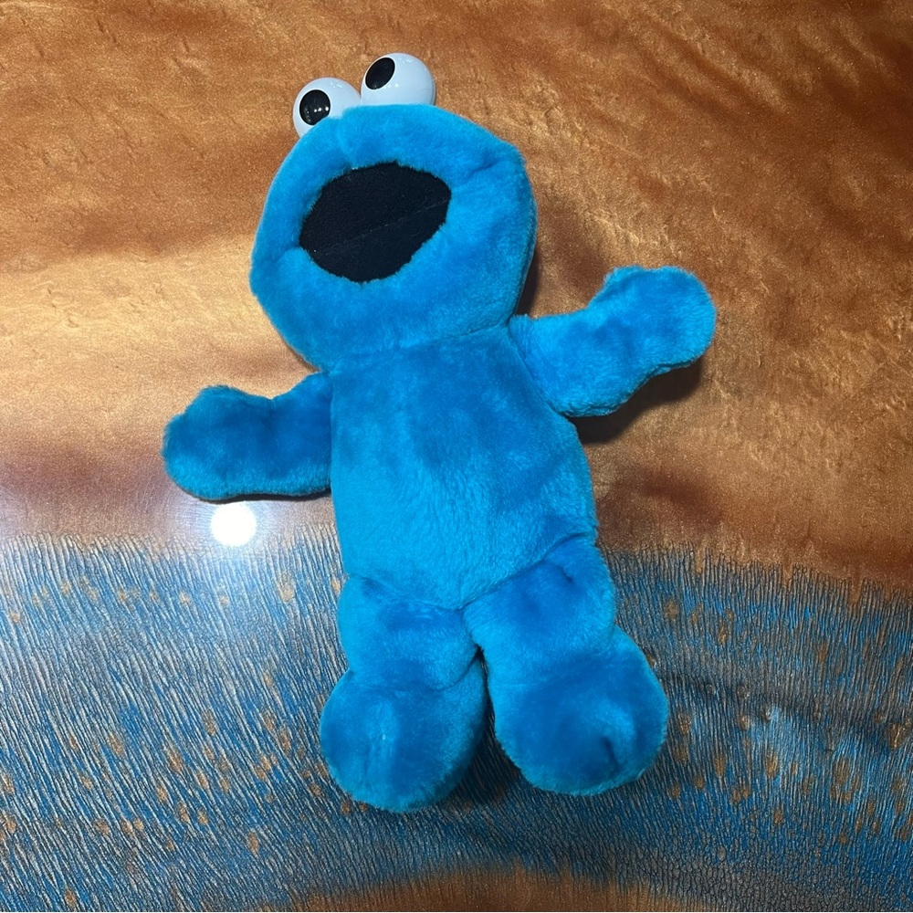 Vintage 90s Tyco Plush Tickle me Cookie Monster works 1996 Sesame Street toy